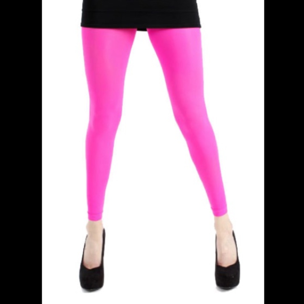 Pink footless tights